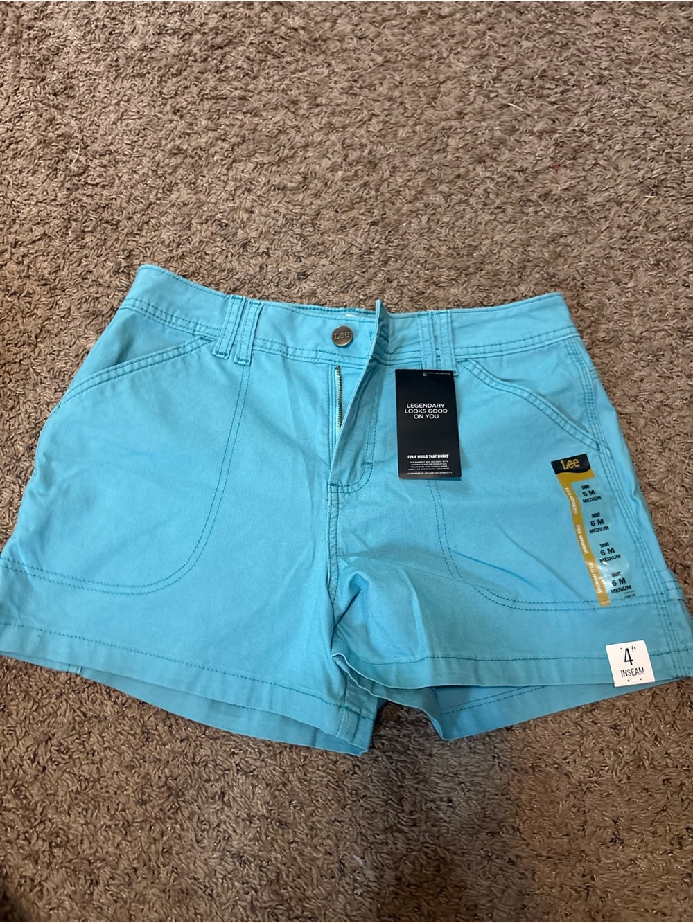 Lee Women's Aqua Casual Cotton-Blend Shorts